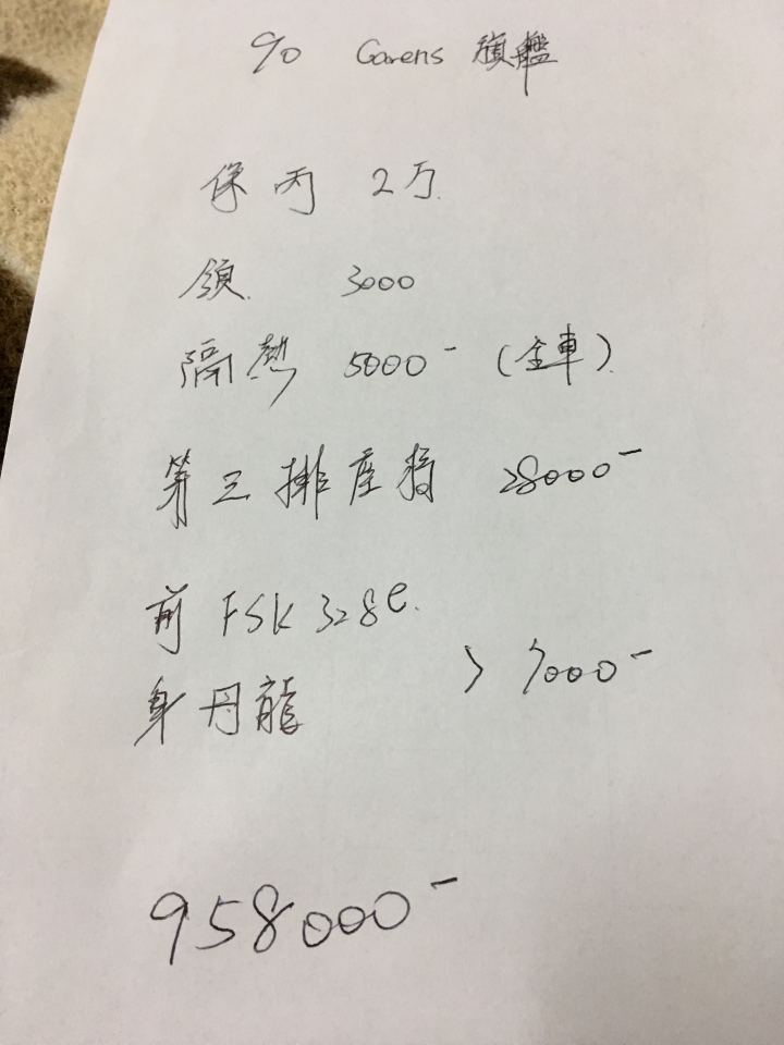 今日看車新的KIA Caeens CRDI菜單!