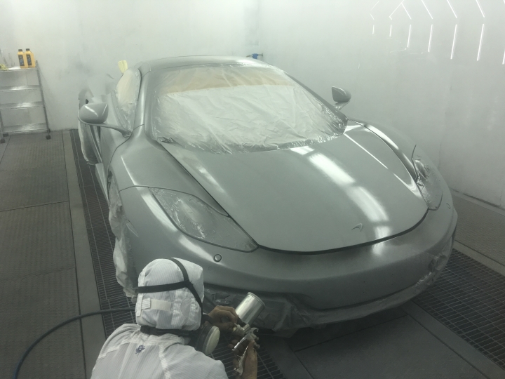 【分享】McLaren MP4-12C 噴膜改色 消光金屬灰