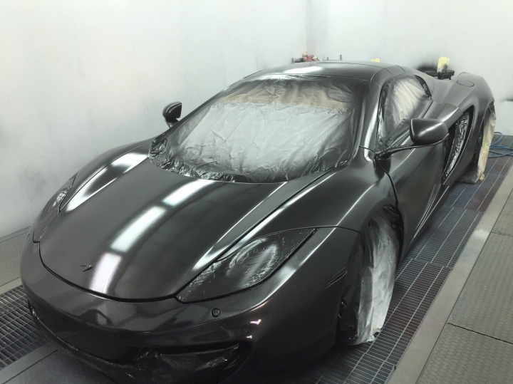 【分享】McLaren MP4-12C 噴膜改色 消光金屬灰