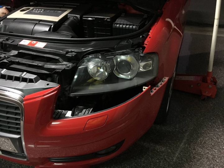 2005 AUDI A3 8P 2.0T 大燈脆化包透明熱縮套管 DIY