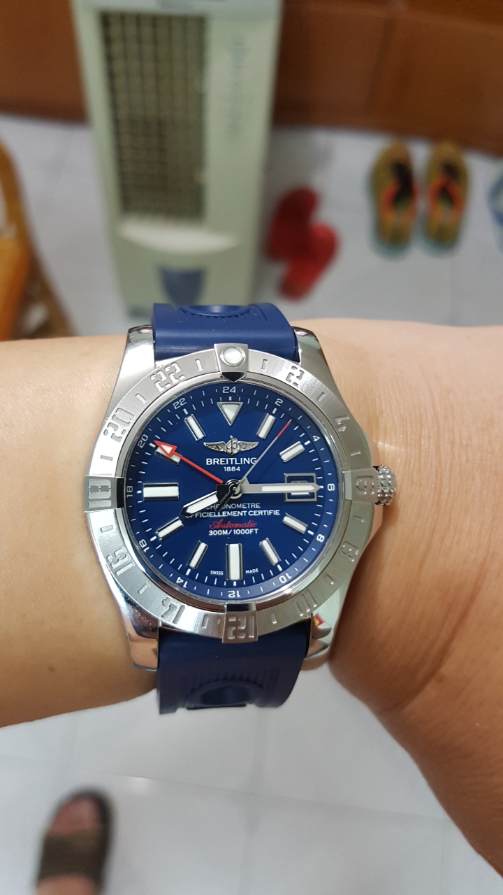 藍色鋼帶GMT換藍色Ocean Race橡膠帶