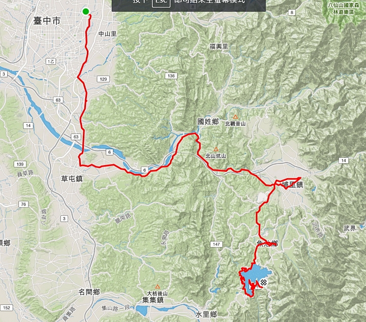 2015 單車旅行 環半島遊記 Day-11 台中-日月潭