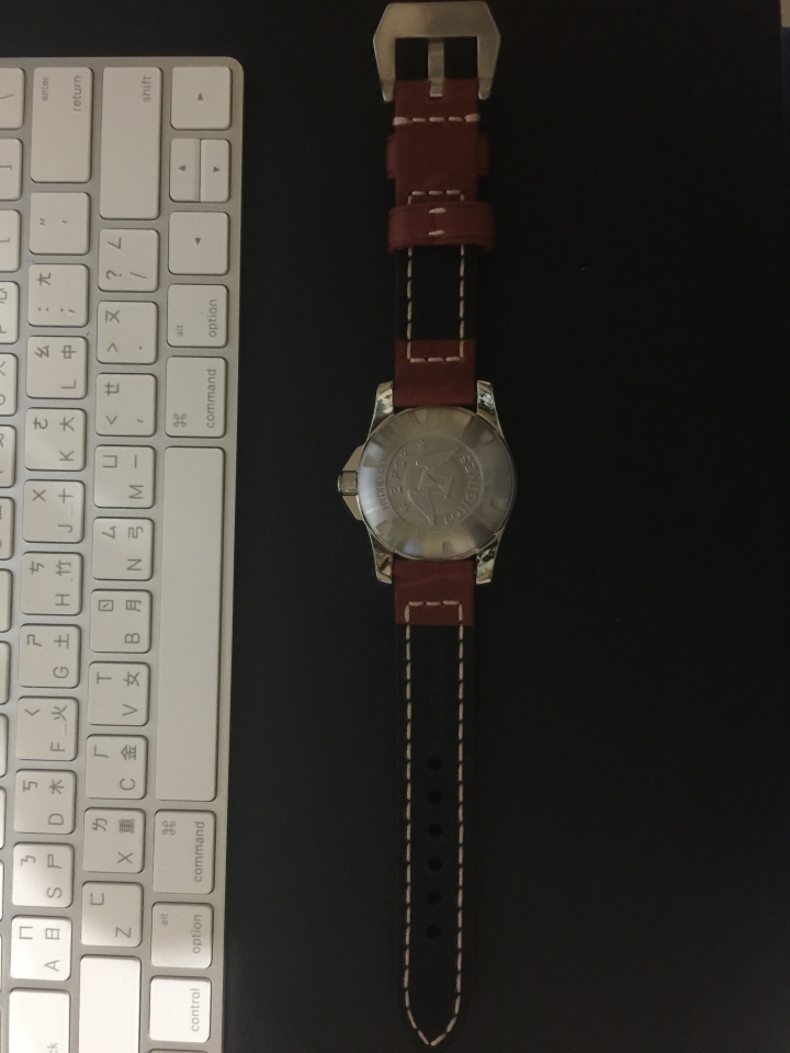 (分享）浪琴黑鬼換咖啡牛皮錶帶