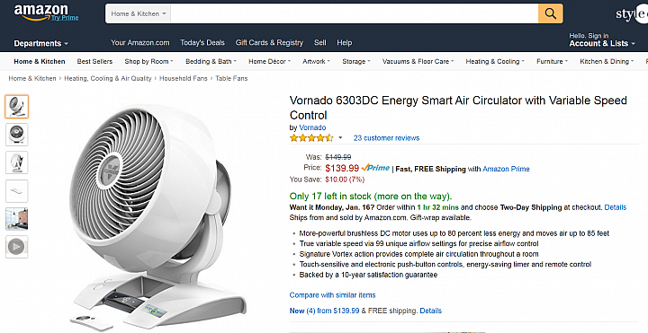 Vornado 6303DC DC直流循環扇 開箱文 (美國訂購直送台灣)