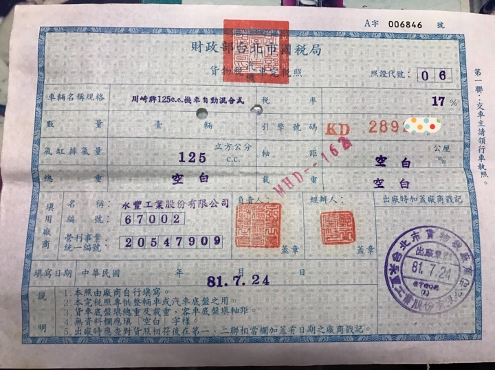 幫老爸開箱 ----------川崎老爺車------------