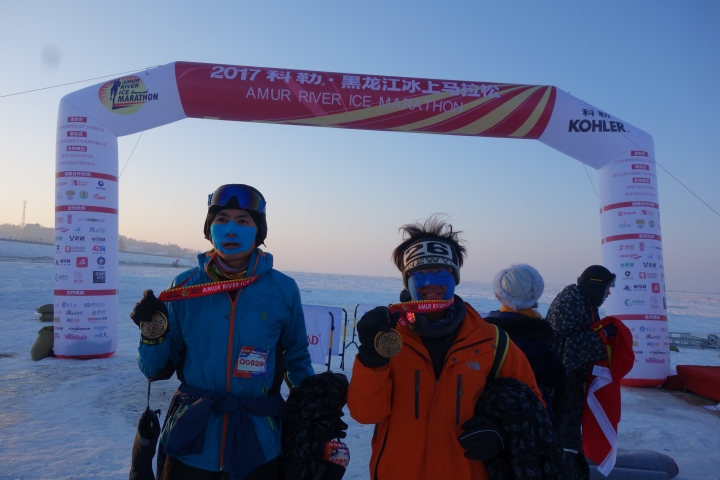 2017年第一道曙光，黑龍江極地冰上馬拉松，