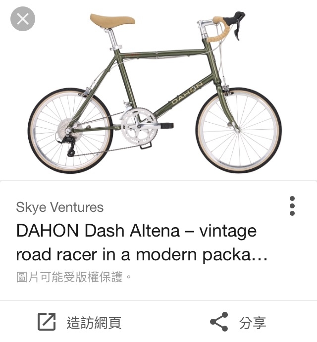 Dahon 2016 復古造型的 Dash Altena 在台灣有售嗎？