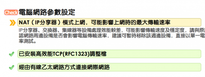 請問光世代測速結果這樣算合理嗎?