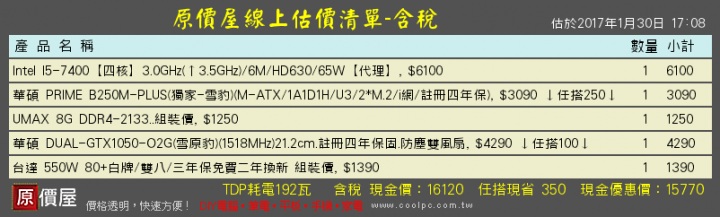 舊桌機升級,幫健檢15K