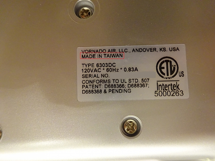 Vornado 6303DC DC直流循環扇 開箱文 (美國訂購直送台灣)