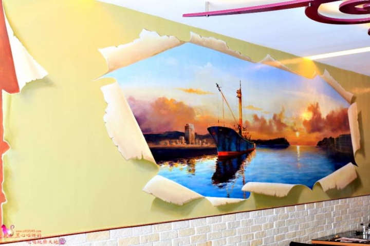 (合作)高雄左營區︱世奇文創餐廳餐廳也有３Ｄ彩繪牆！！商旅內，文創藝術結合異國料理的平價高質感餐廳！