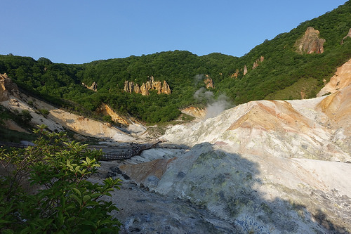 【2016北海道親子行】登別極樂通商店街。閻魔王地獄審判變臉秀。登別地獄谷