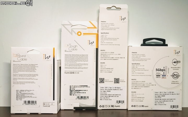 【小胖實測】innowatt 鴻海製造 蘋果MFi Lightning、USB3.1 Type-C