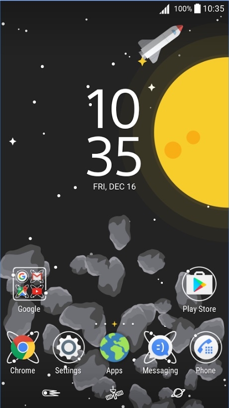 what's new 送 XPERIA™ Live in Space Theme