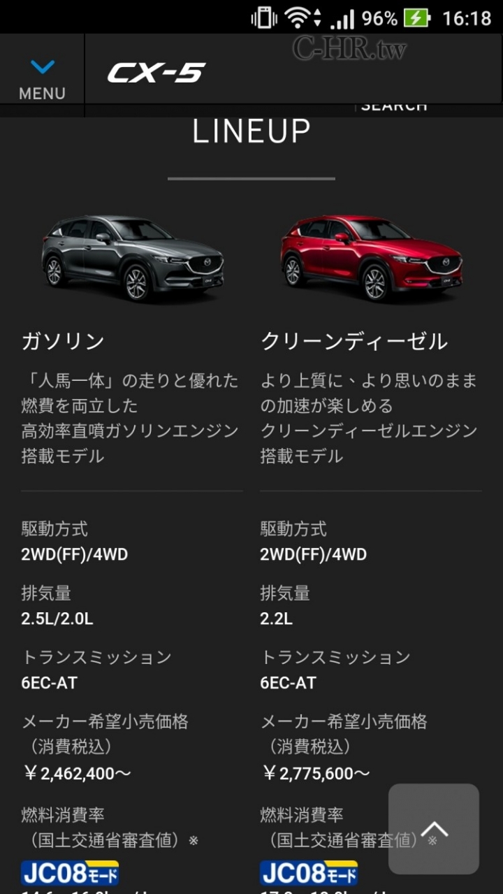可是在日本CH-R比CX-5還貴耶...