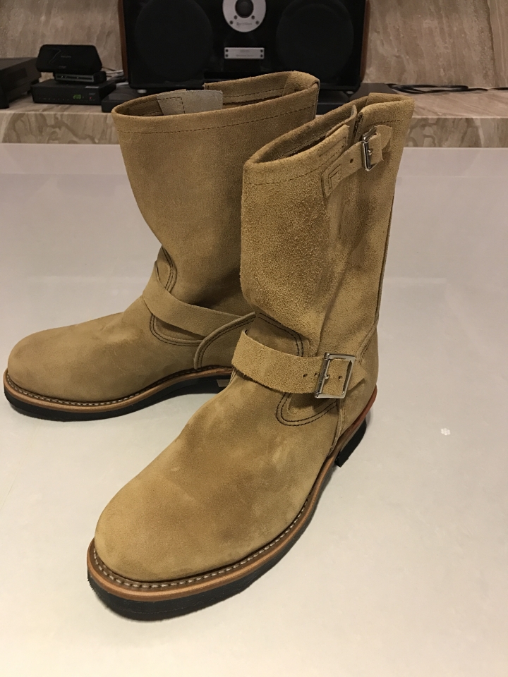 [五倍祭獻]REDWING男子漢麂皮工程師長靴8178
