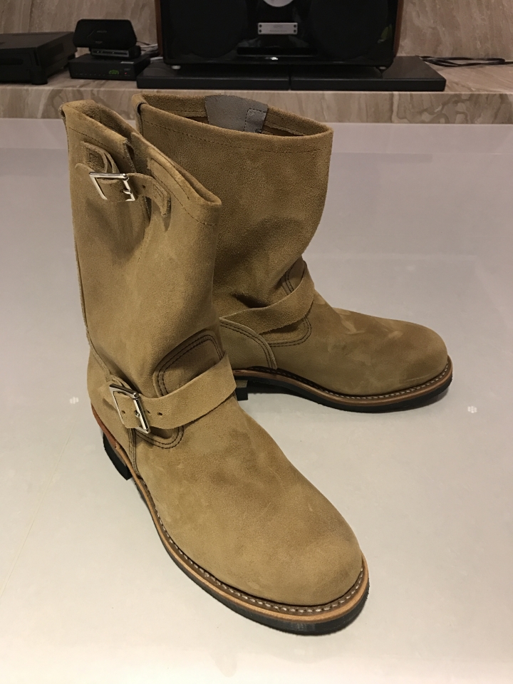 [五倍祭獻]REDWING男子漢麂皮工程師長靴8178