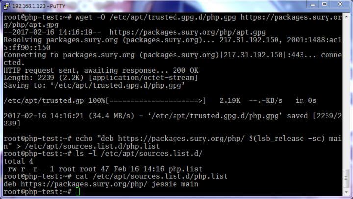PHP 7.1 升級, Debian Linux 實作