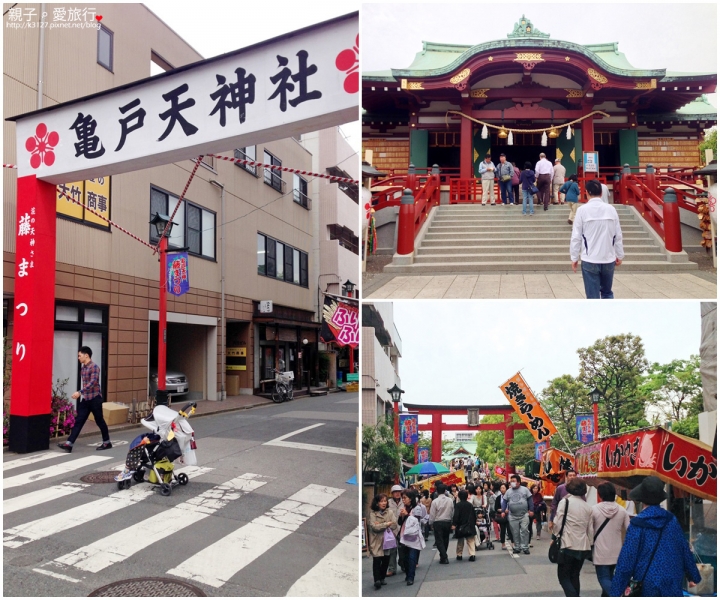【日本。東京】龜戶天神社賞紫藤花～JR總武線上，都市中的世外桃源@還可讓晴空塔入鏡，超殺底片的好拍美景！