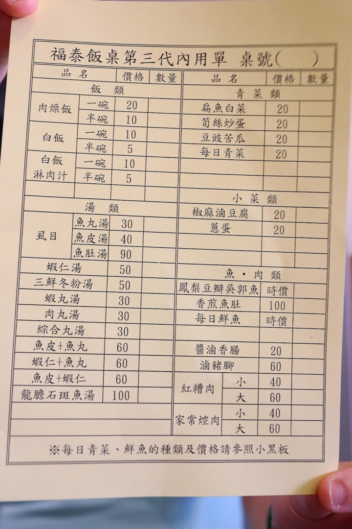 [台南][中西區] 福泰飯桌 第三代