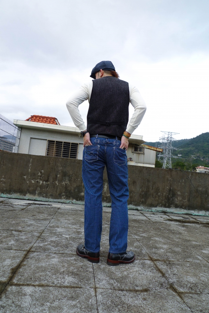 [出類拔萃]金斯大 Jeansda Wabash Stripe Rigid Work Pant