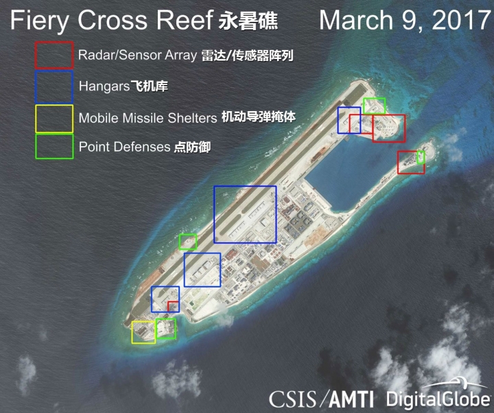 大陸基本完成南中國海主要島礁硬體建設