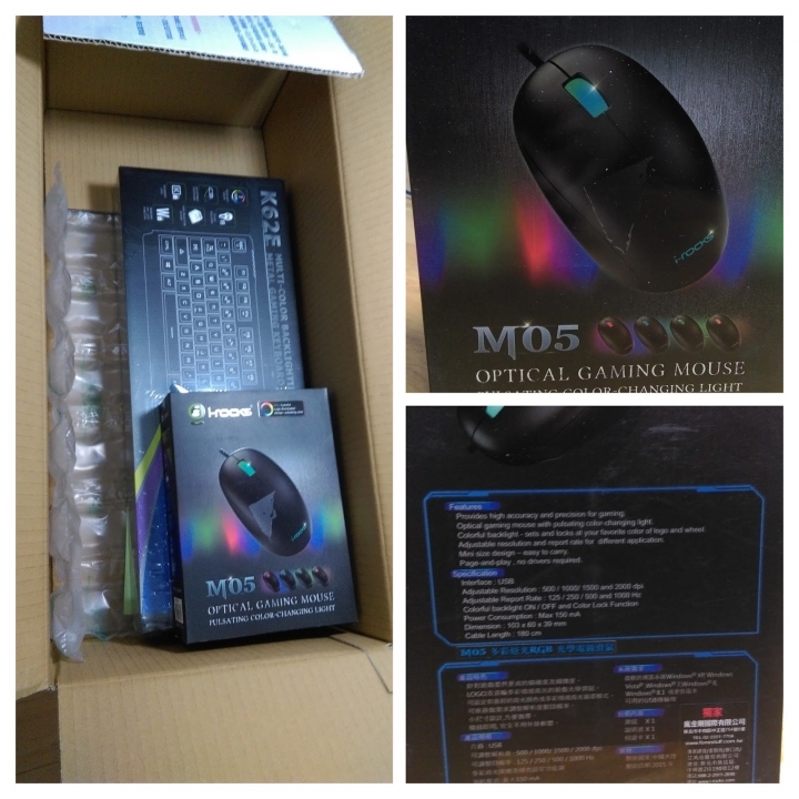 分享個一張小朋友地帶的高顏值背光鍵盤與小鼠！i-rocks_M05&K62E開箱