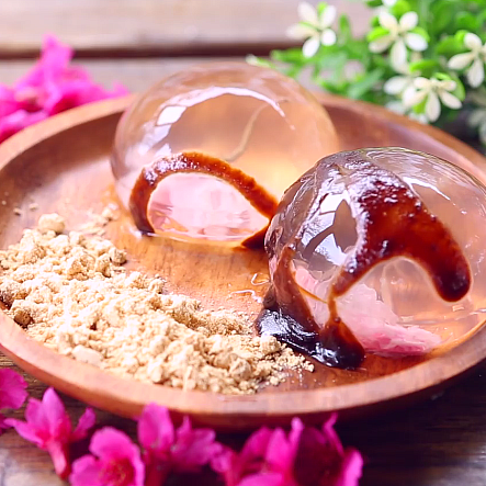 [食譜] [圖] 櫻花水信玄餅之簡單卻美的嫑嫑