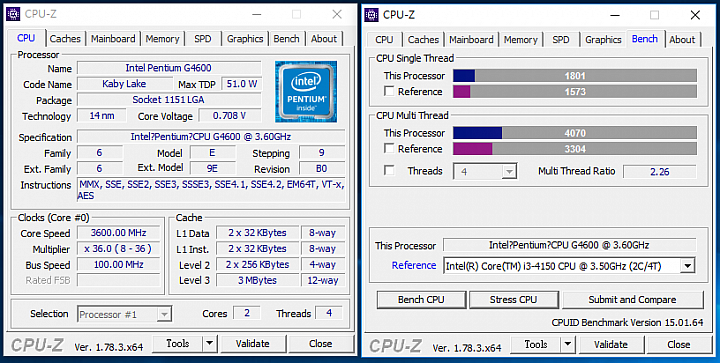 G4560與G4600 效能實測 feat. B250M-DS3H