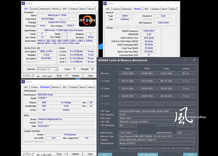 AMD RYZEN 7 1700X正式版搭載BIOSTAR X370GT7解析