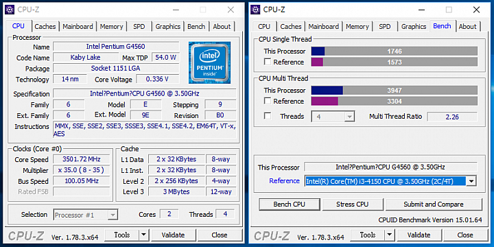 G4560與G4600 效能實測 feat. B250M-DS3H