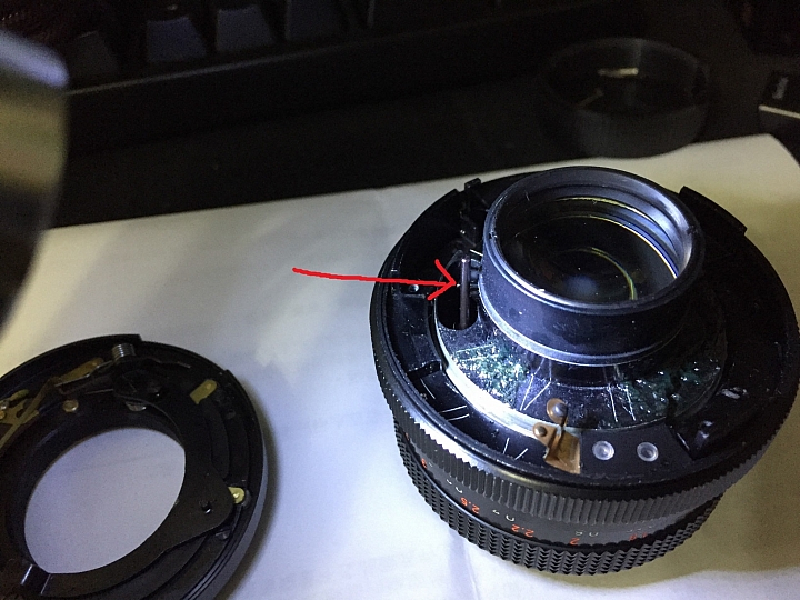 [DIY]M42 Pentacon 50/1.8 MC electric 光圈頂針固定+拆光圈清理+增大光圈??(圖多)