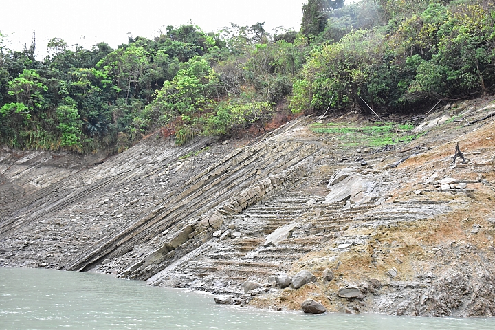 曾文水庫真是個美麗好地方，遊艇遊湖餵山豬，飛鷹峽谷馬頭岩。