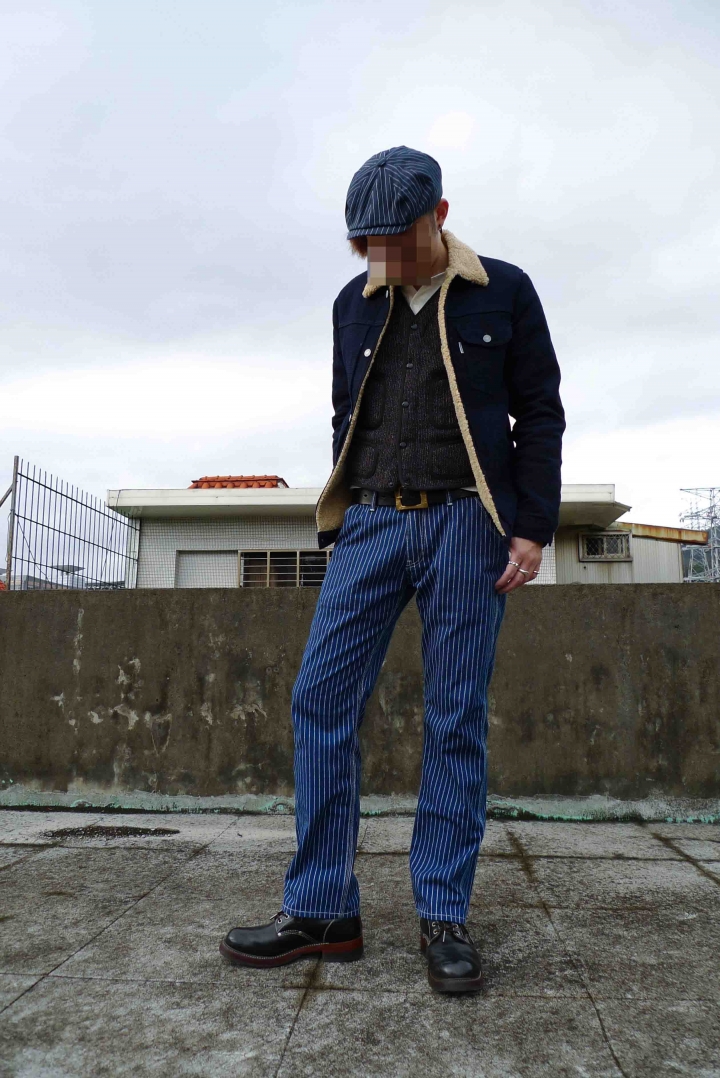 [出類拔萃]金斯大 Jeansda Wabash Stripe Rigid Work Pant