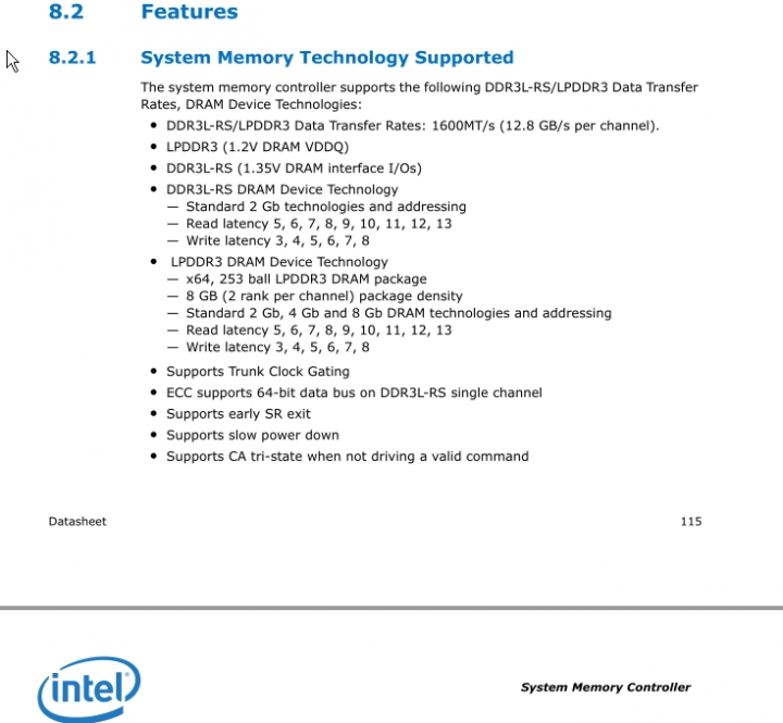 atom z8300 是否最多可以使用到 8G DRAM