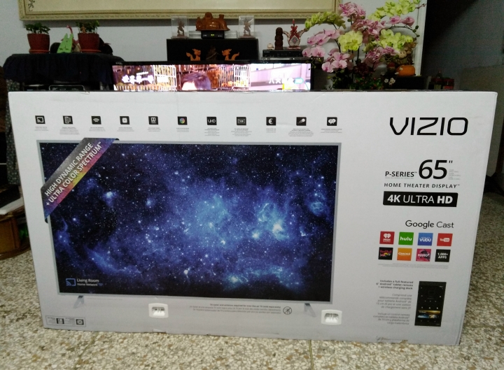 小開箱－運費3萬台幣之從美國購買VIZIO SmartCast™ P-Series™ 65” Class Ultra HD HDR Home Theater Display