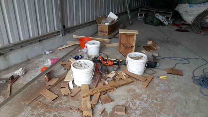 窮人版假掰廚房餐具收納箱DIY