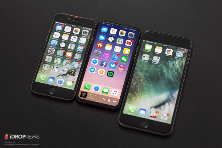 外媒根據富士康流出圖製作的iPhone 8 的渲染圖