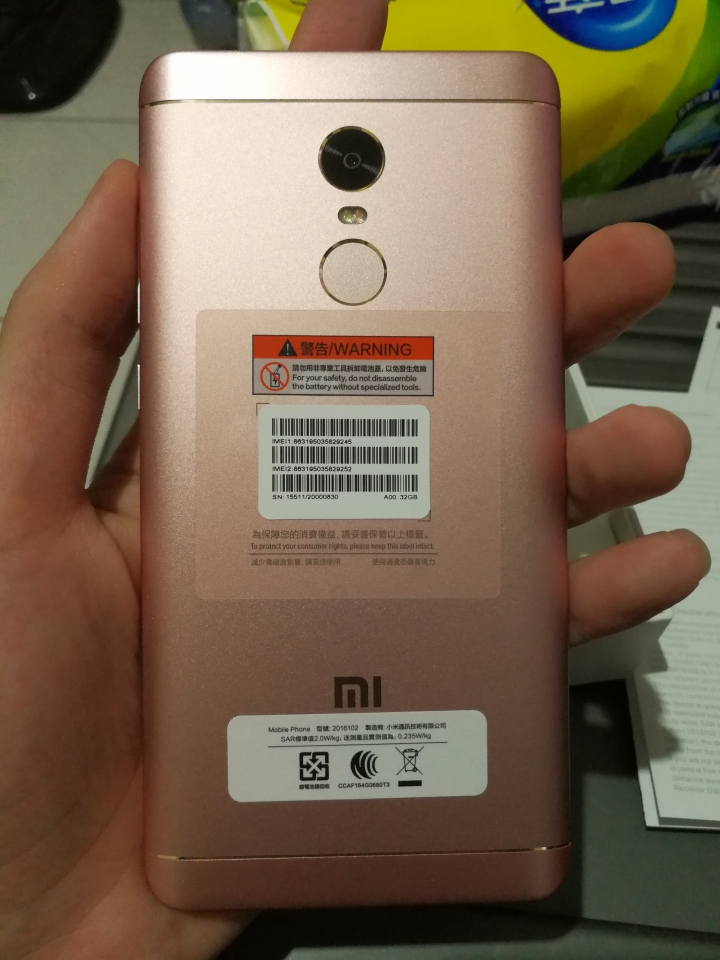 又摸了一台紅米note4x 櫻花粉