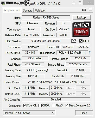 [消息]AMD Radeon RX480顯示卡透過BIOS更新無痛升級RX580