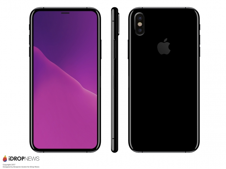 外媒根據富士康流出圖製作的iPhone 8 的渲染圖
