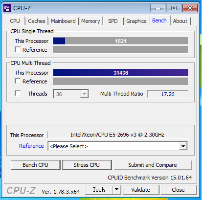 E5-2696v3 超頻4G小測