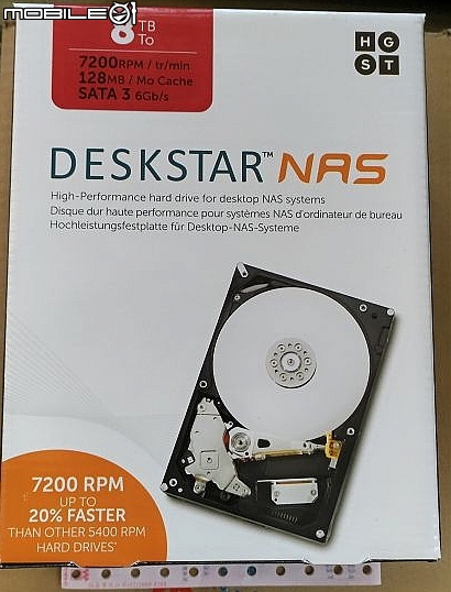 HGST 氦氣填充技術 NAS HDD 8TB 開箱