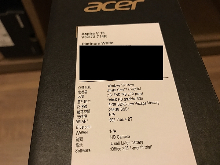 [開箱分享] 40 週年版 ACER Aspire V3-372-714K