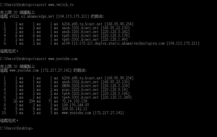 中華IP網段和路由健檢