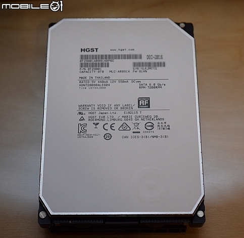 HGST 8TB Deskstar NAS 碟 RAID  開箱