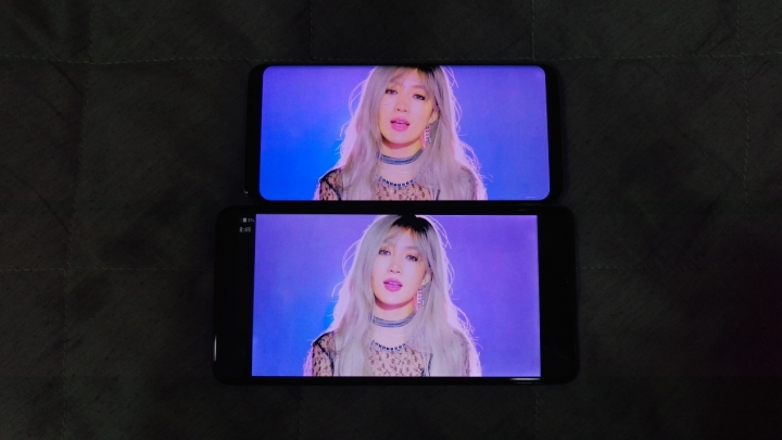 螢幕色彩比較S8、U Ultra影片播放