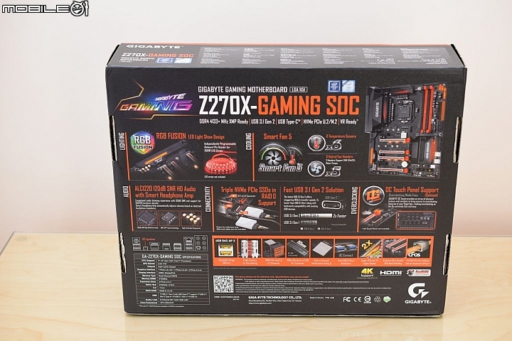 融合超頻電競新元素 GIGABYTE 技嘉 GA-Z270X-Gaming SOC