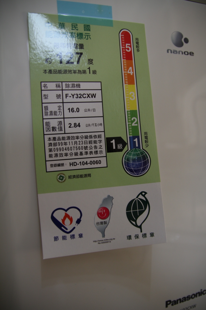 [開箱]Panasonic 除濕機 F-Y32CXW 開箱及使用心得