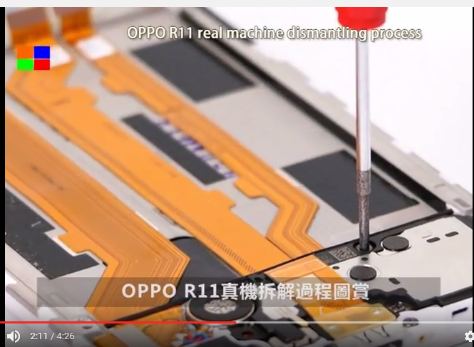 OPPO R11  teardown 拆解圖